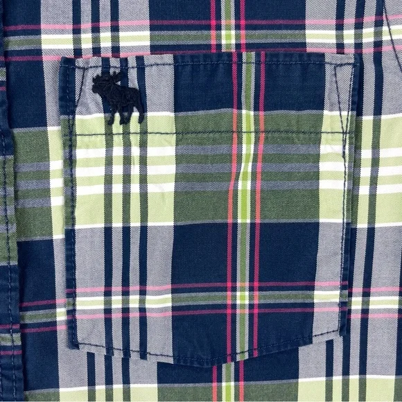 Abercrombie & Fitch Elk Lake Green Plaid Shirt - Picture 6 of 9